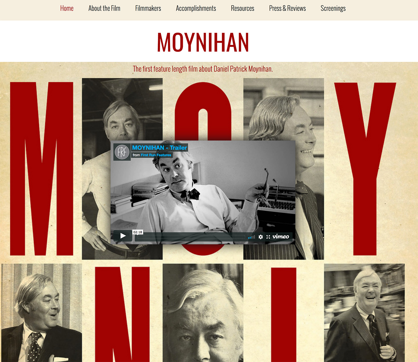 The Daniel Patrick Moynihan Film Project: Daniel Patrick Moynihan Film Home