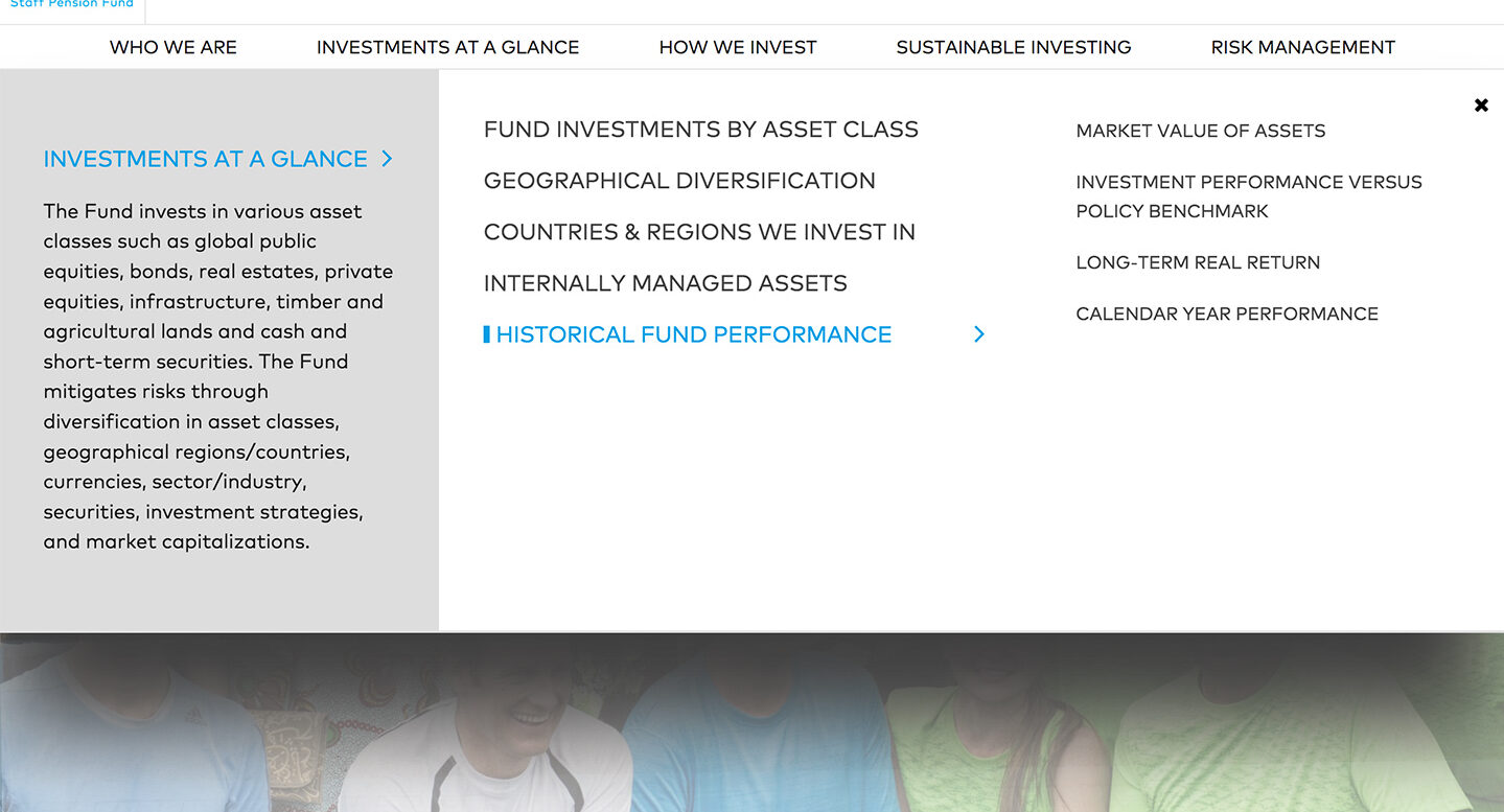 United Nations Joint Staff Pension Fund | Office of Investment Management: OIM Tiered Menu