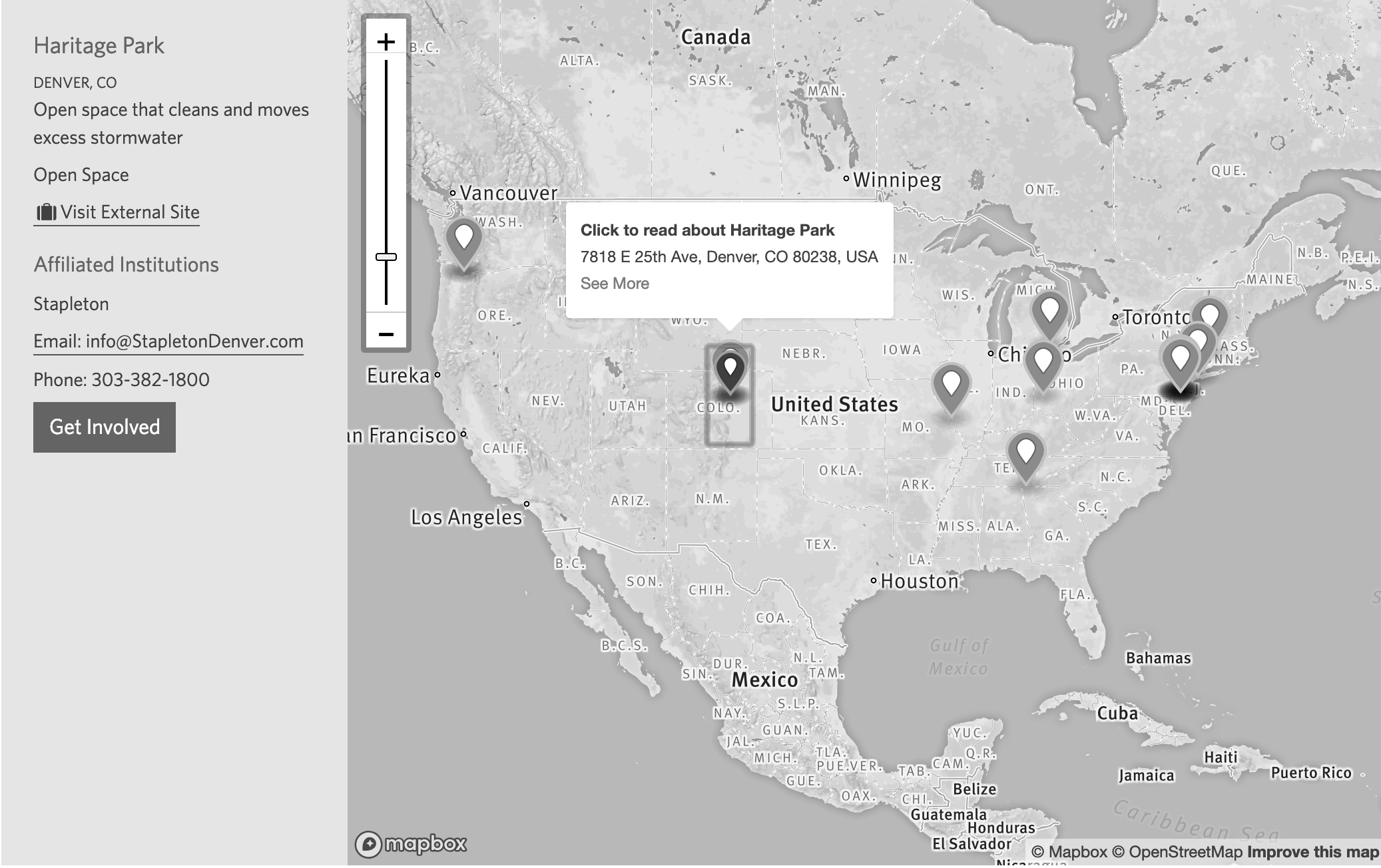 Princeton University: Water Reuse Sustainable Communities UX and UI Consulting: interactive-map-integrated-with-cms