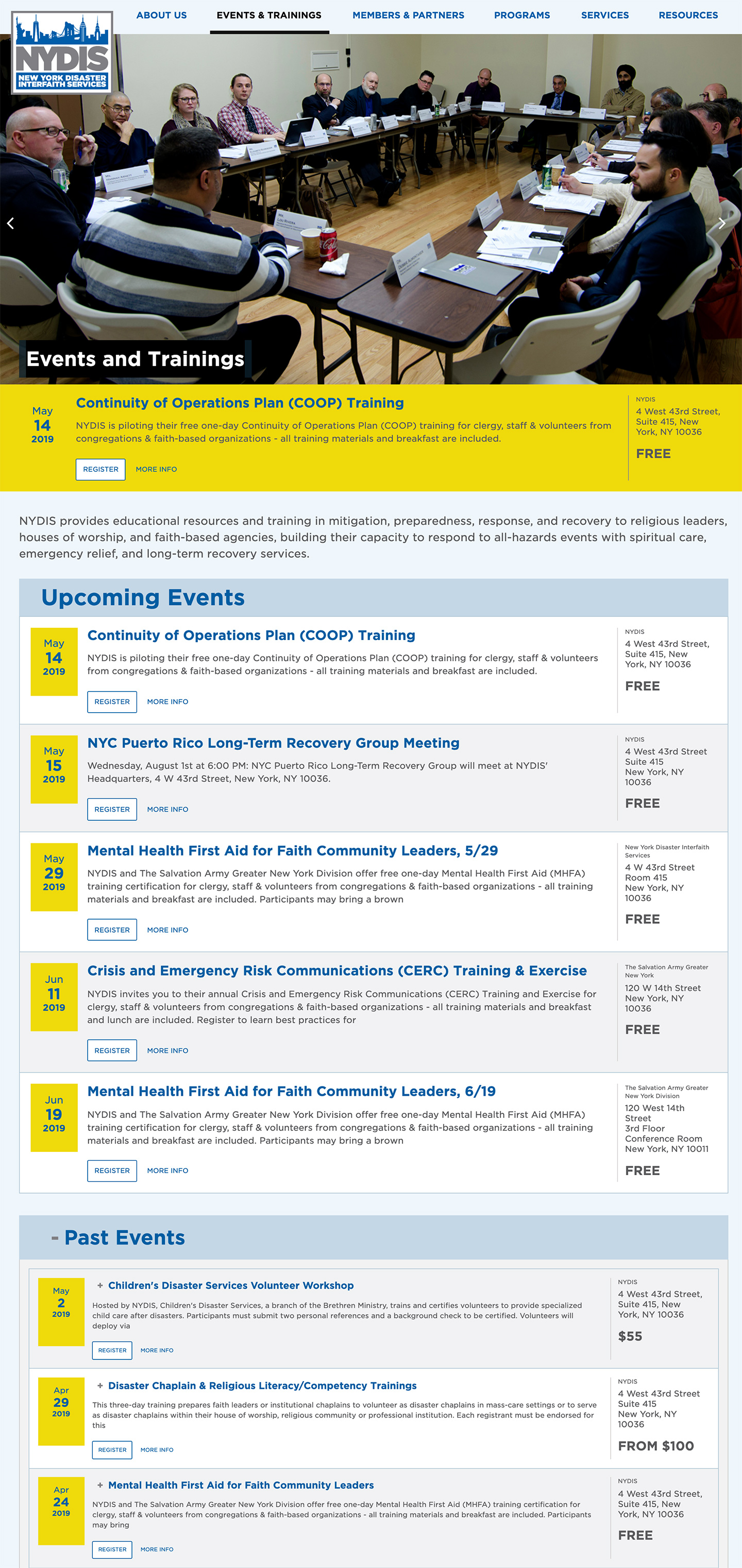 NYDIS: New York Disaster Interfaith Services: Automated Events Archive syncs with Eventbrite