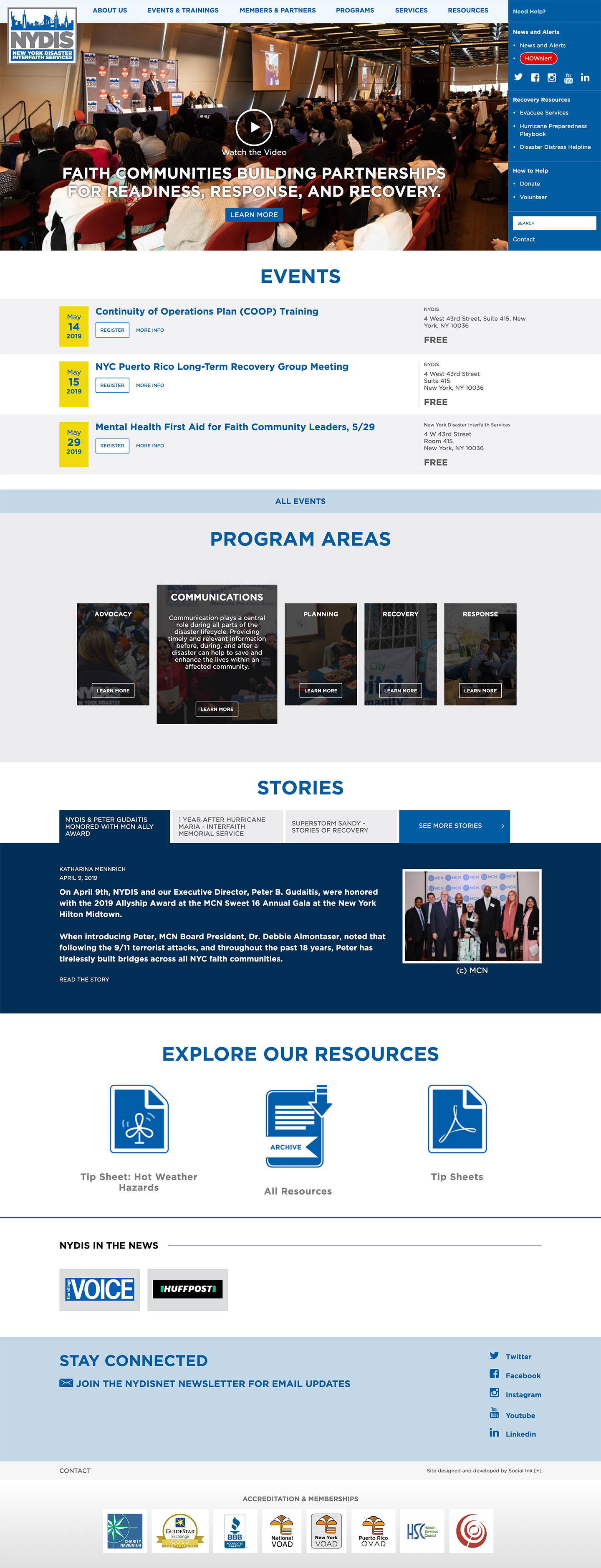 NYDIS: New York Disaster Interfaith Services: NYDIS Homepage