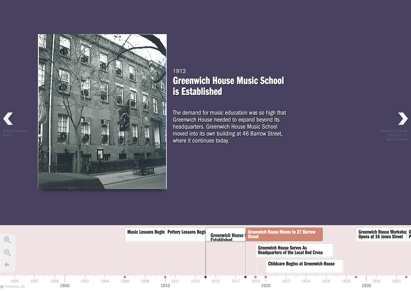 Greenwich House: Greenwich House: Interactive Historical Timeline