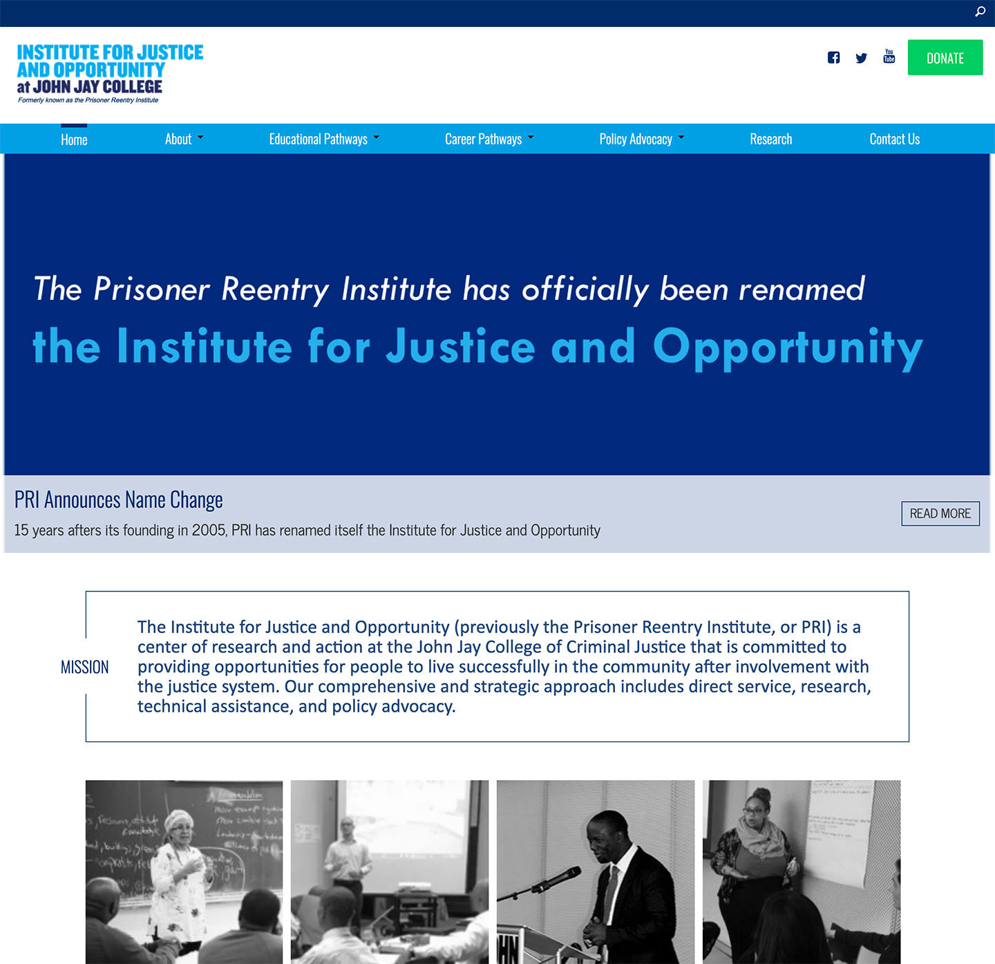 Institute for Justice and Opportunity (CUNY John Jay): John Jay Institute for Justice and Opportunity: Home