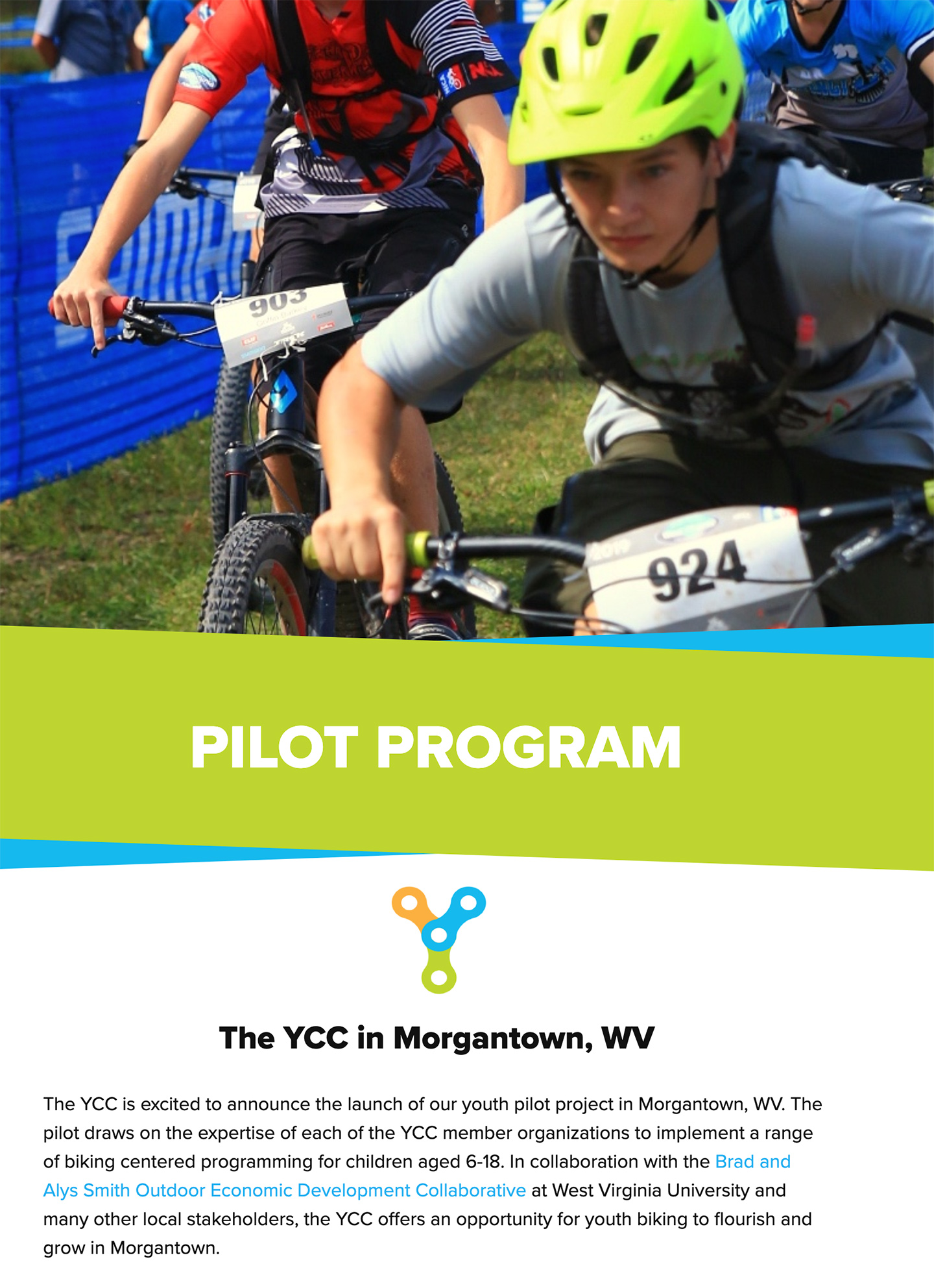 Youth Cycling Coalition: Youth Cycling Coalition - Pilot