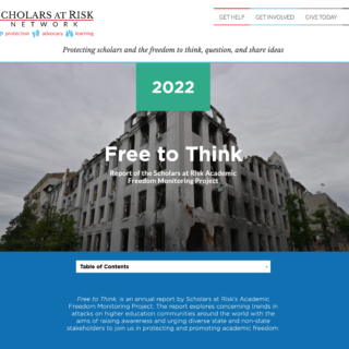 Scholars at Risk Annual Report: Free to Think 2022