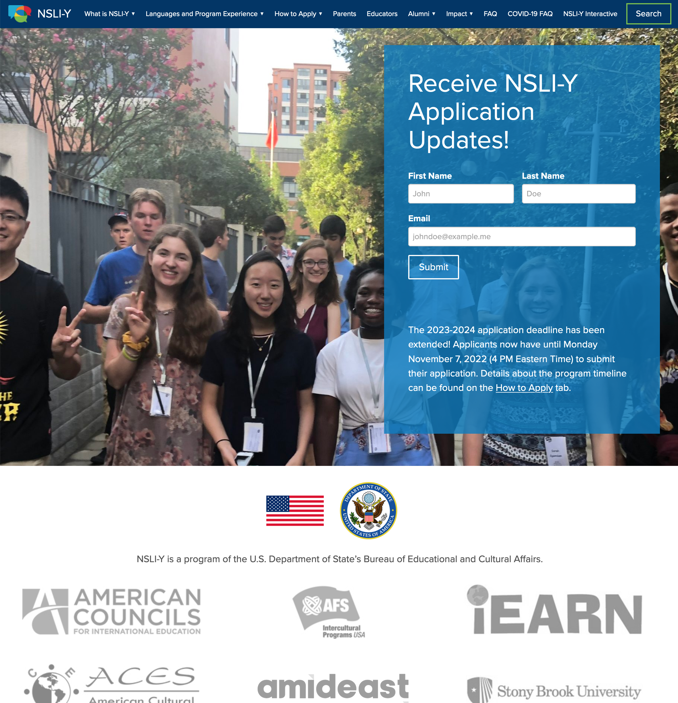 NSLI for Youth: NSLI-Y Apply