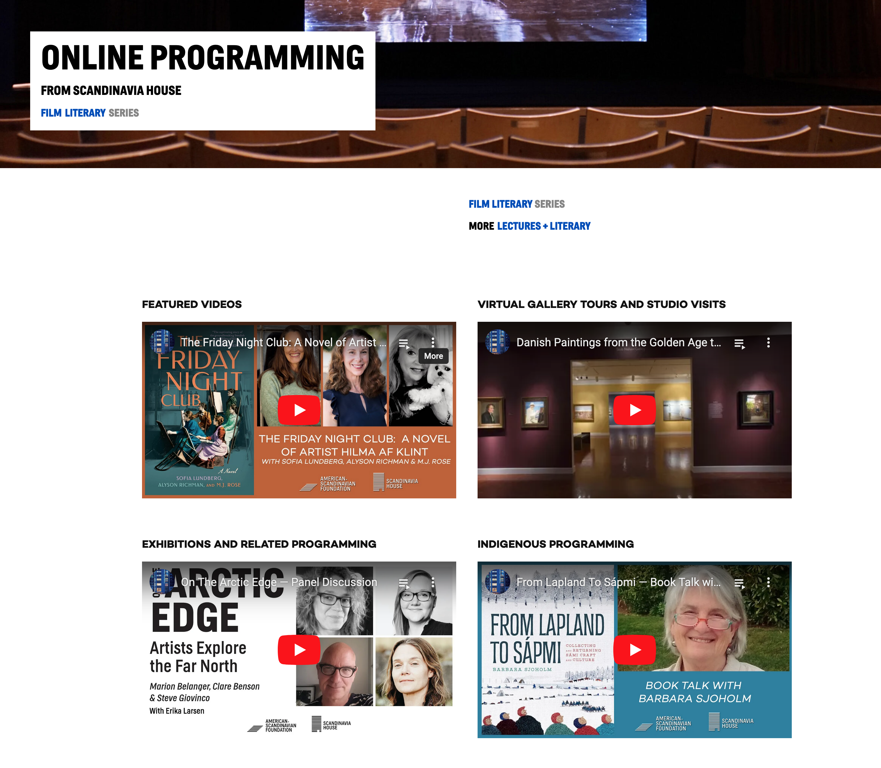 Scandinavia House: Scandinavia House: Online Programming
