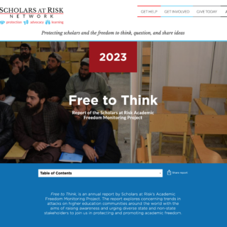 Scholars at Risk: Free to Think 2023