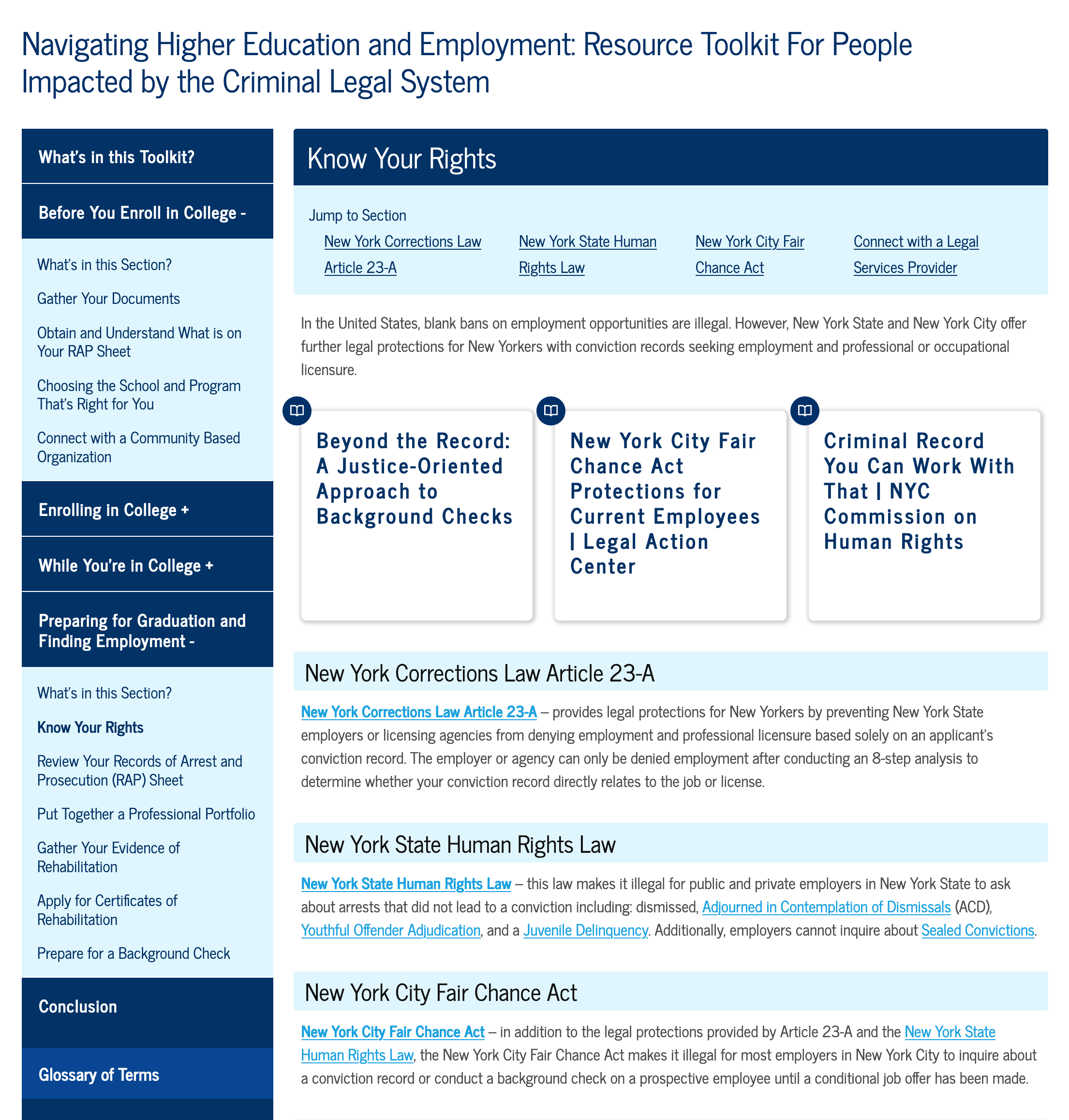 Interactive Toolkit for the Institute of Justice and Opportunity at CUNY John Jay: Justice and Opportunity Institute Toolkit: Section and Chapter Layout