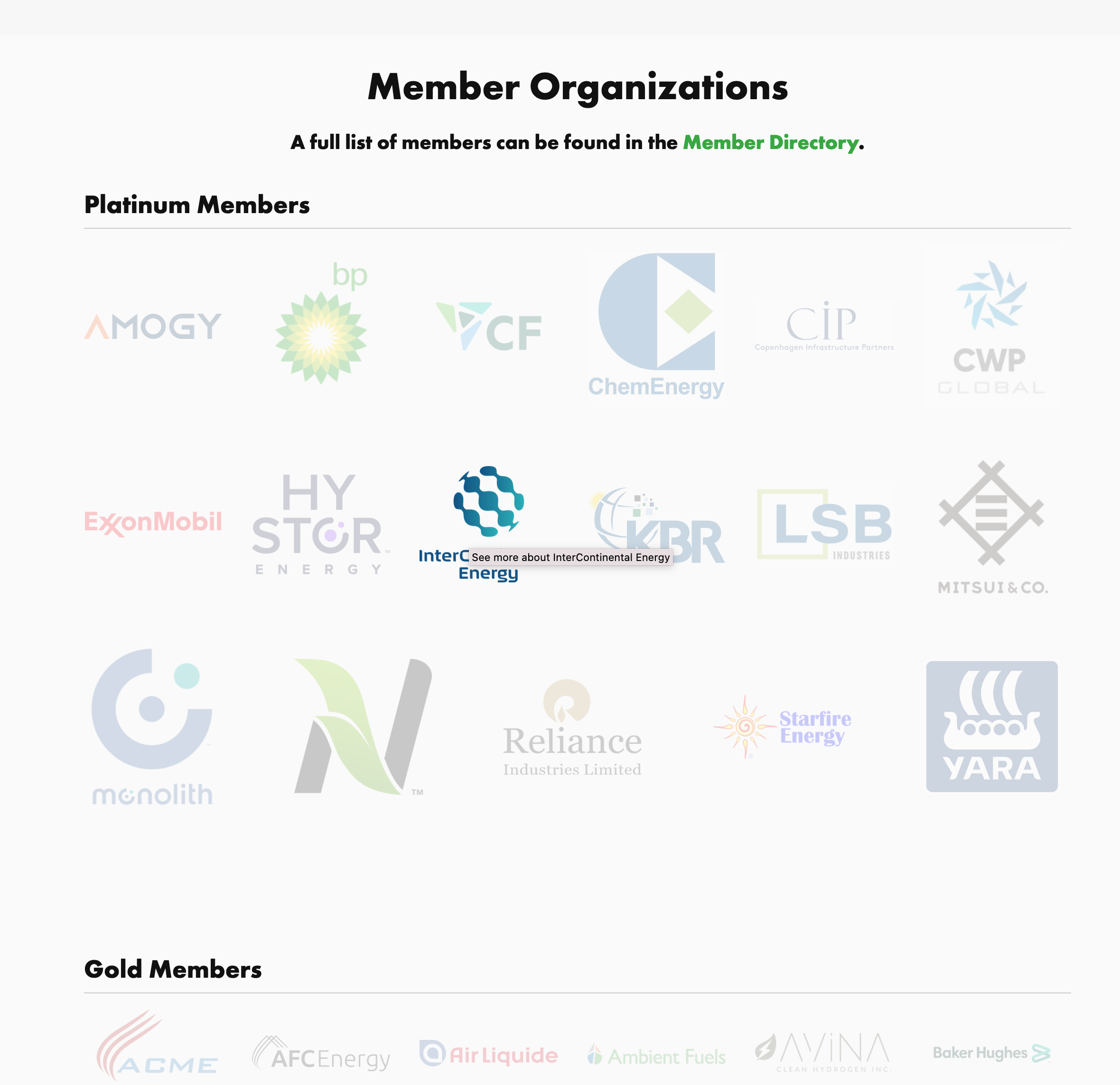 Ammonia Energy Association: MVP Re-launch: Member Levels