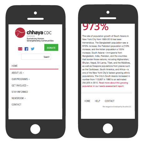 Chhaya CDC: Mobile Responsive Design (RWD)