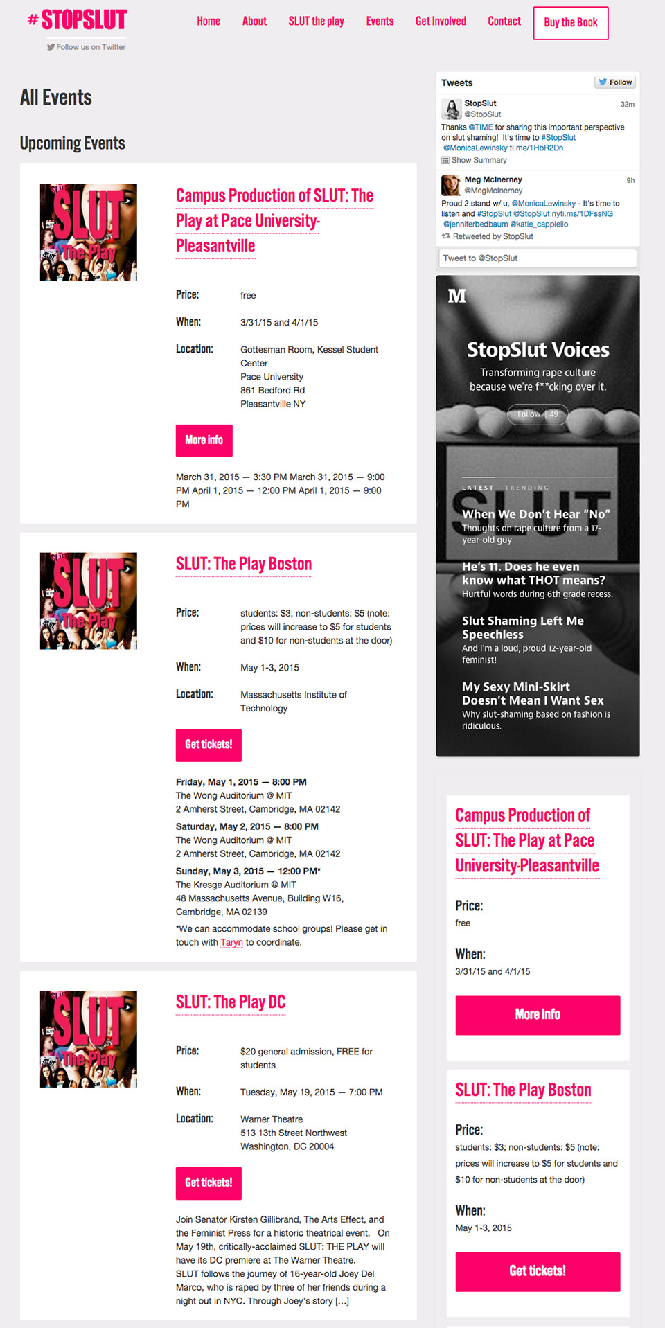 The Feminist Press: #StopSlut: Events Page
