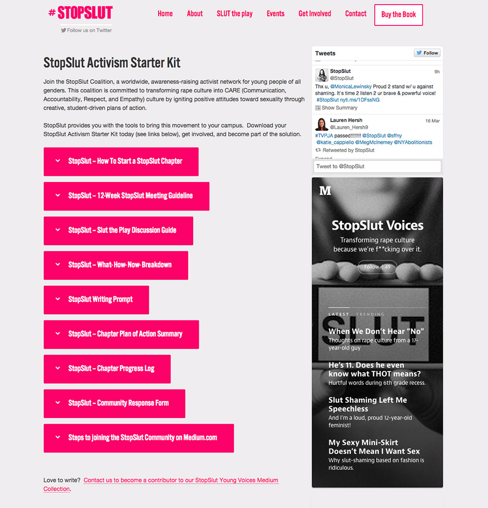 The Feminist Press: #StopSlut: Activism Starter Kit