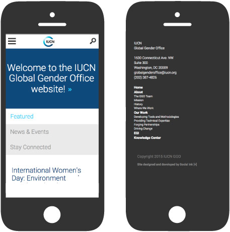 IUCN Global Gender Office: Mobile Responsive Design (RWD)