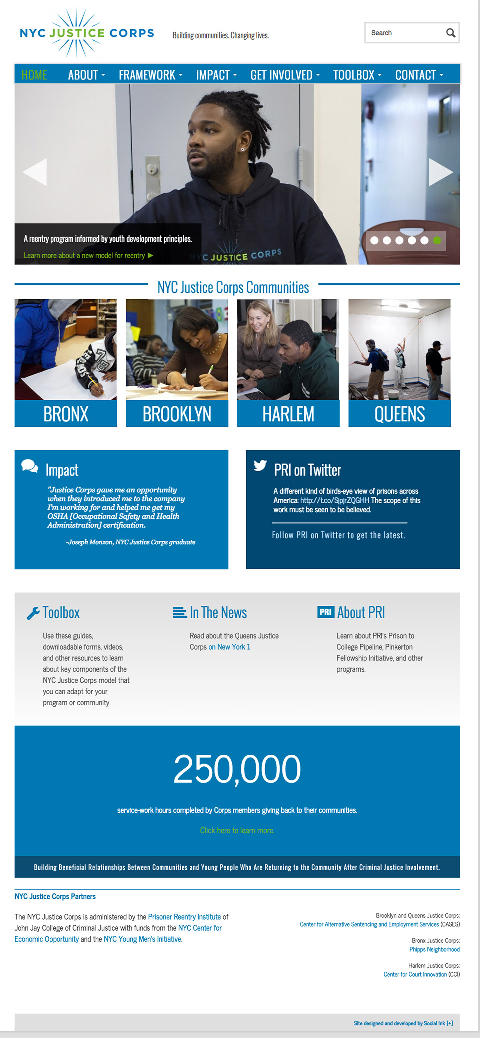 CUNY PRI: NYC Justice Corps: NYC Justice Corps Program Overview Page
