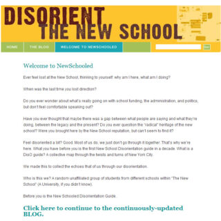 Newschooled: DisOrient the New School