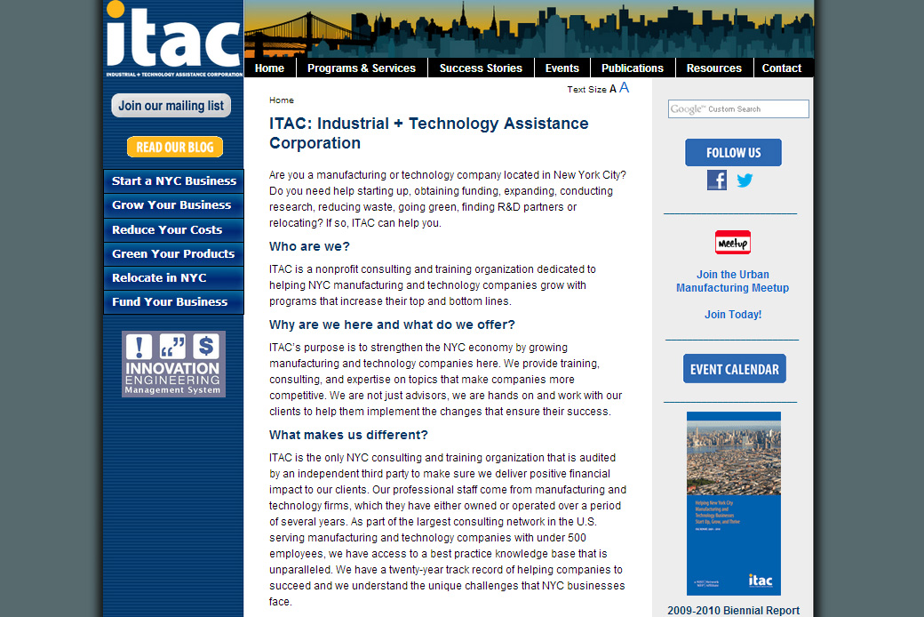 ITAC Food Manufacturer's Toolkit: ITAC Homepage