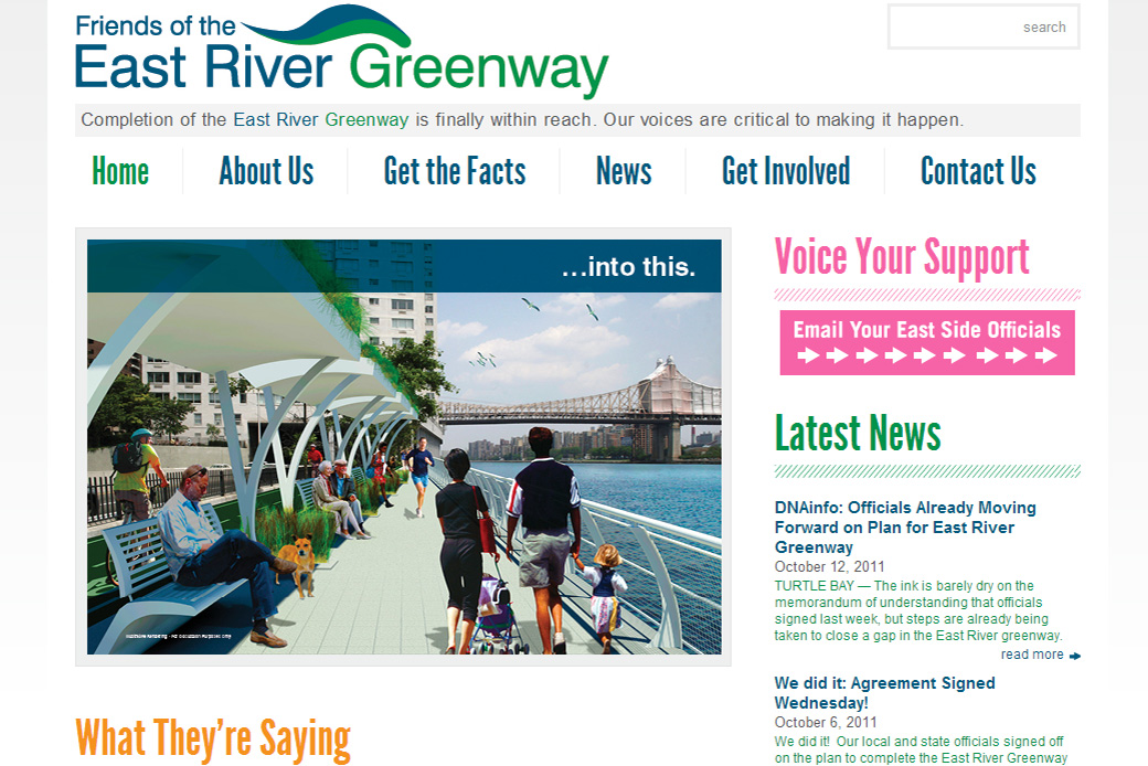 East River Greenway: Welcome to Friends of the East River Greenway   New York City Homepage