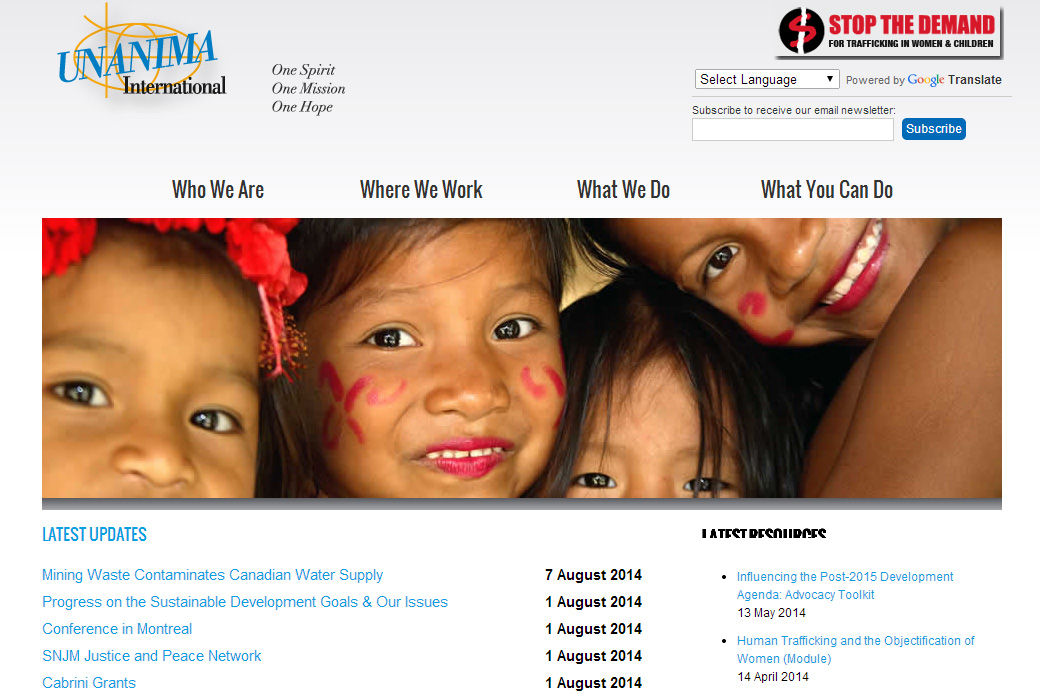 UNANIMA International: Unanima Homepage