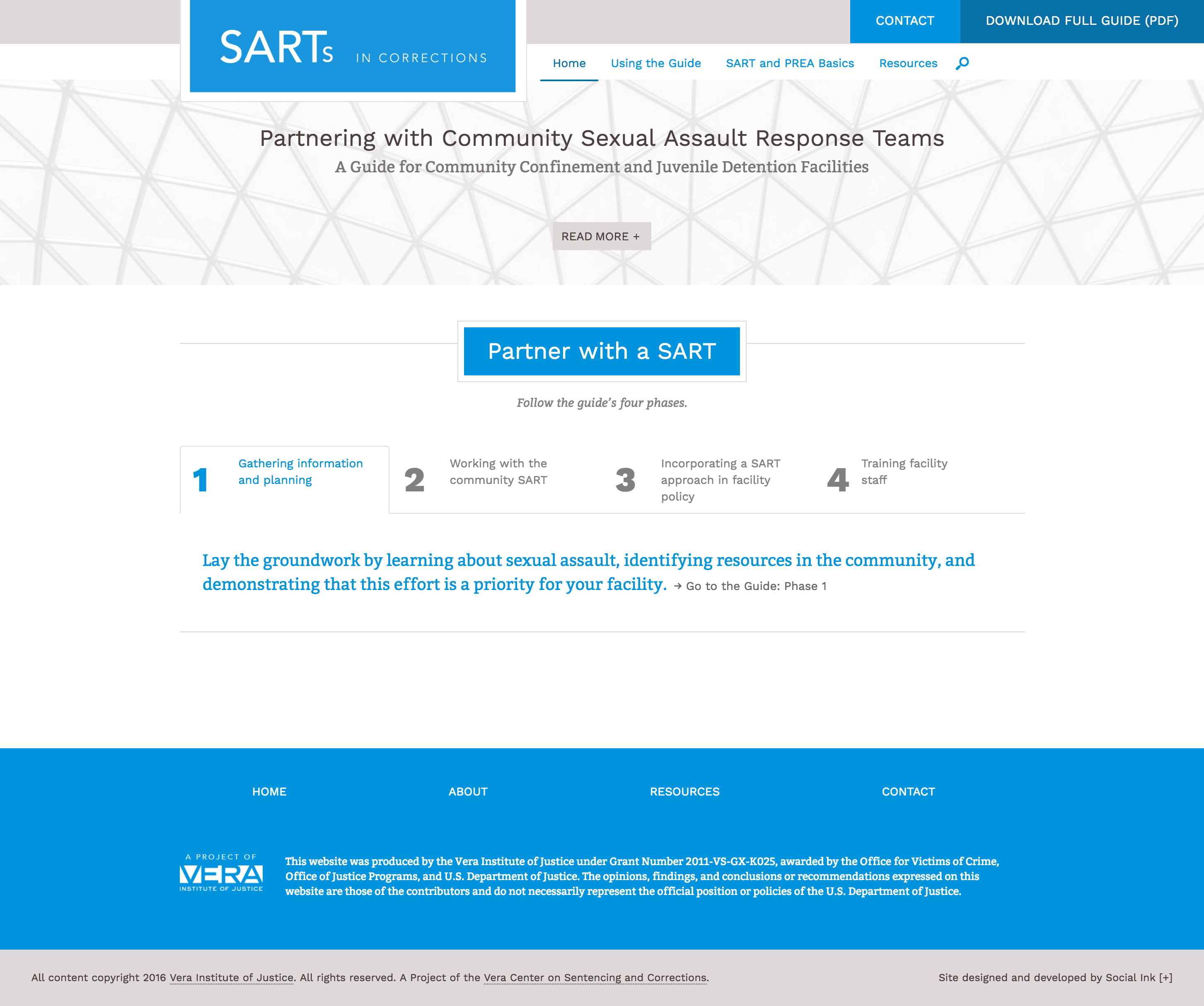Vera Institute of Justice--SARTs in Corrections: SARTS Homepage
