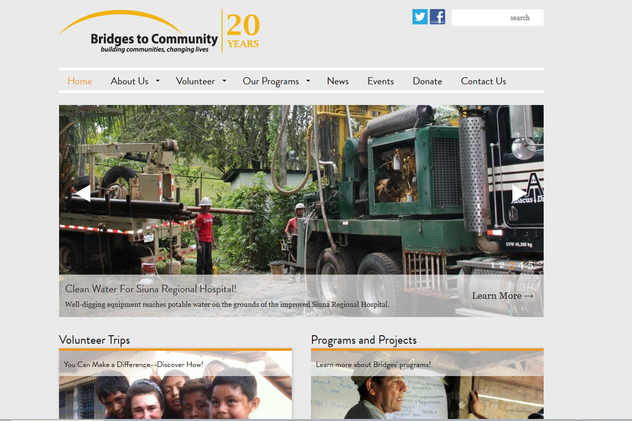 Bridges to Community revamps their website with a clean, action-oriented vision.