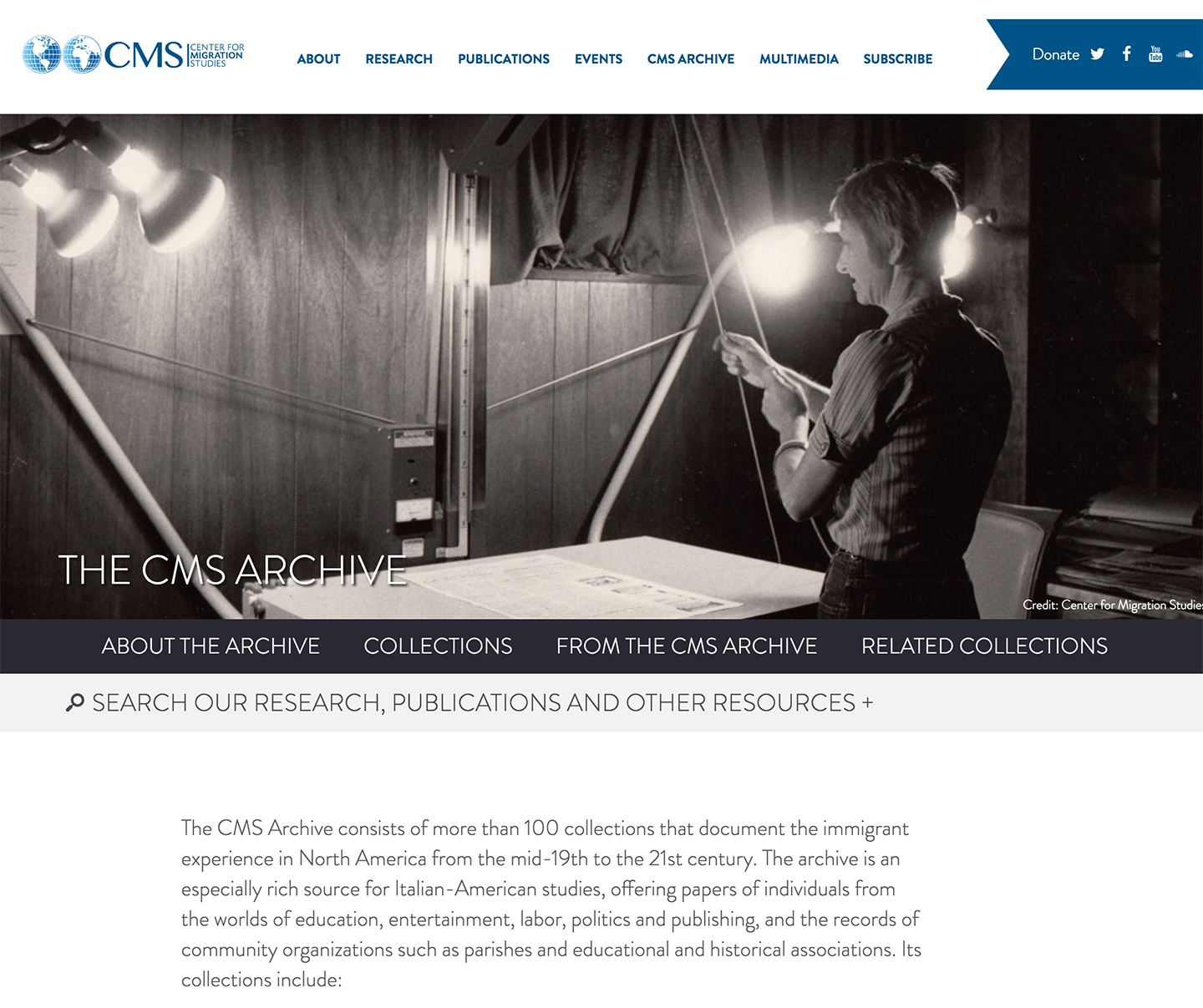 CMSNY: Center for Migration Studies: Center for Migration Studies - Archives