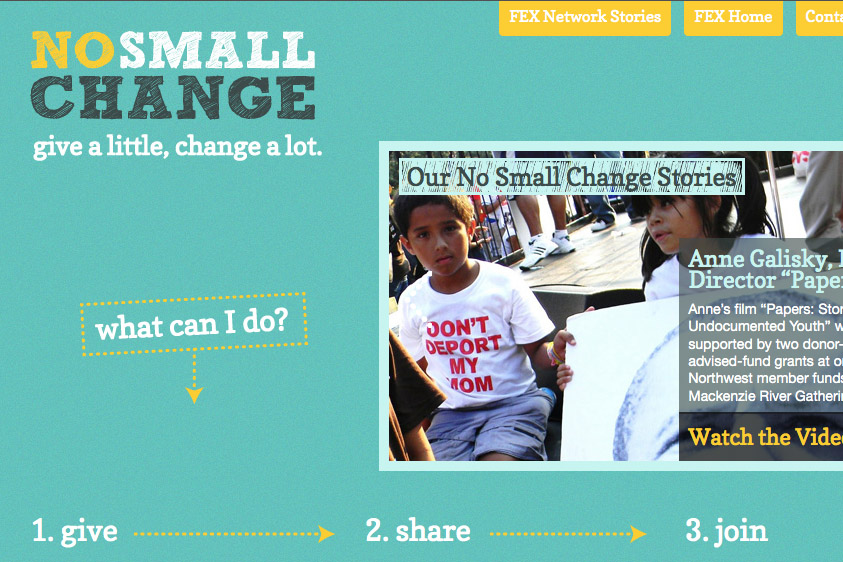 No Small Change: A Website for a (Giving) Revolution