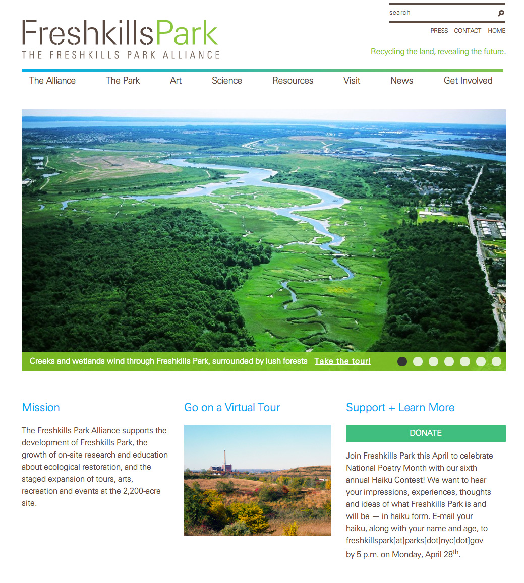 Freshkills Park Alliance: Freshkills Park Alliance: Homepage