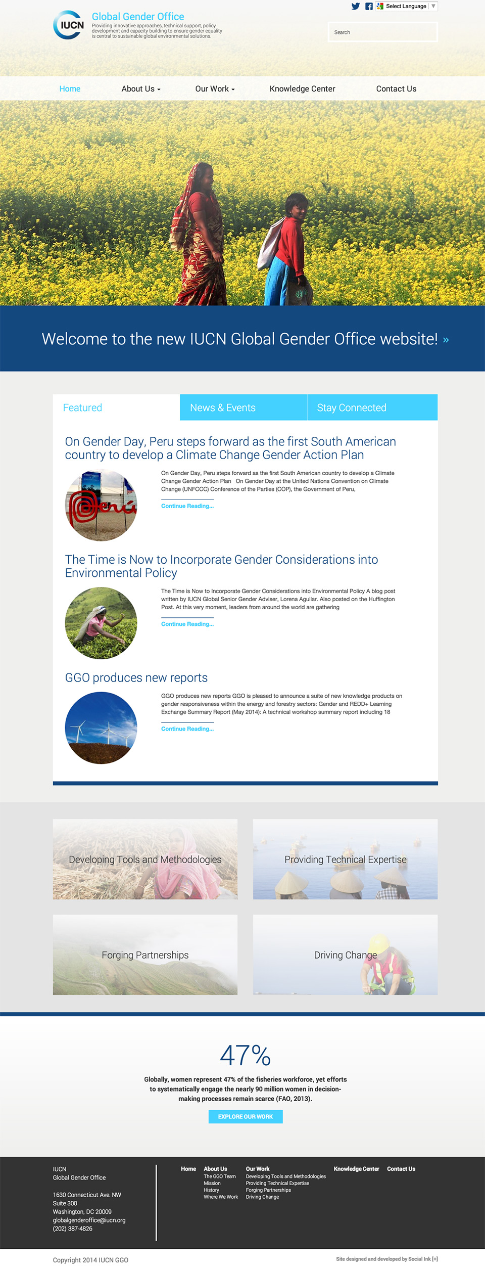 IUCN Global Gender Office: Full Homepage Snapshot