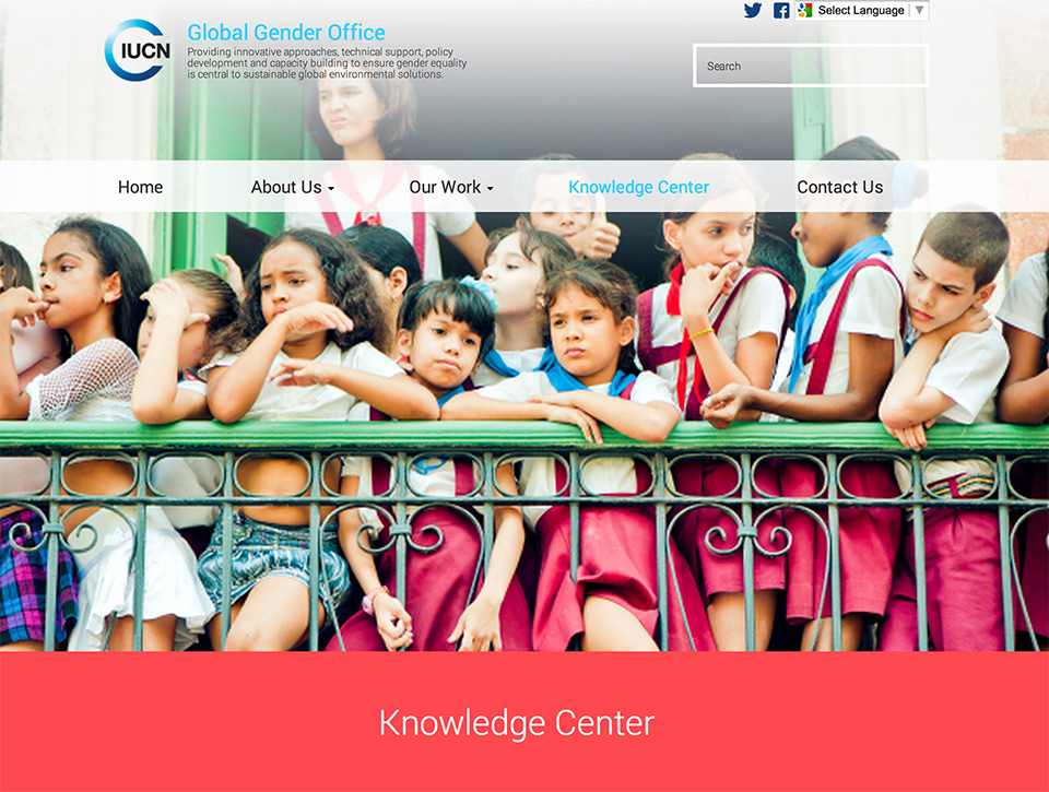 IUCN Global Gender Office: Knowledge Center Overview