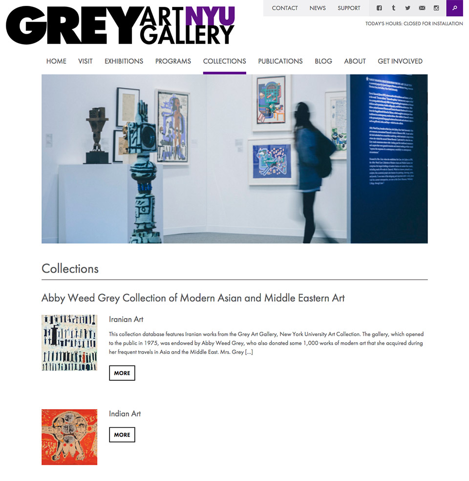 Grey Art Gallery at New York University: Gallery Collections