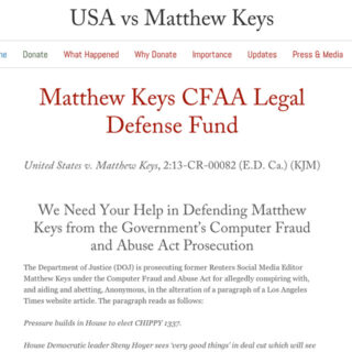 USA v Keys CFAA Legal Defense Fund