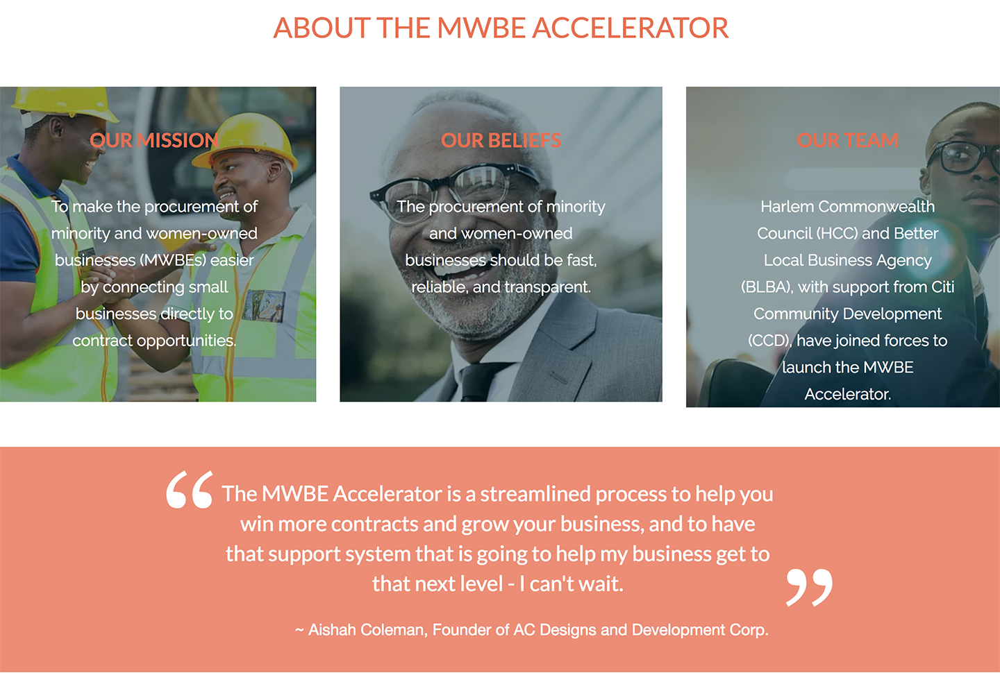 MWBE Accelerator: MWBE Accelerator About Us Silos