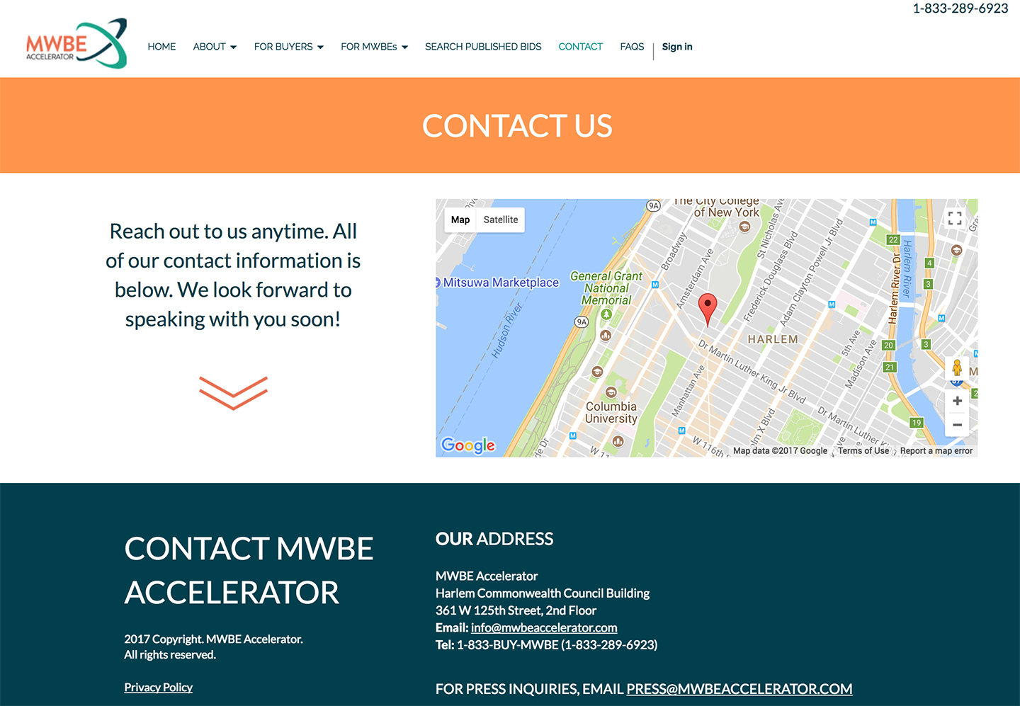 MWBE Accelerator: Embedded Map