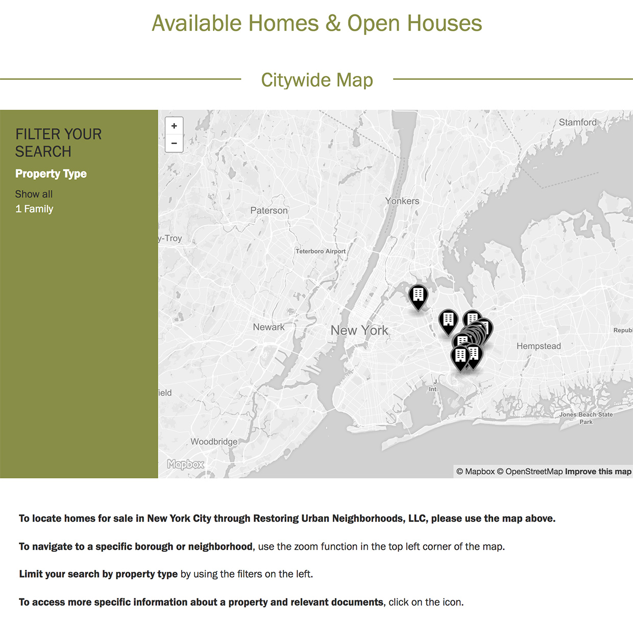 Neighborhood Restore HDFC: Neighborhood Restore Interactive Map