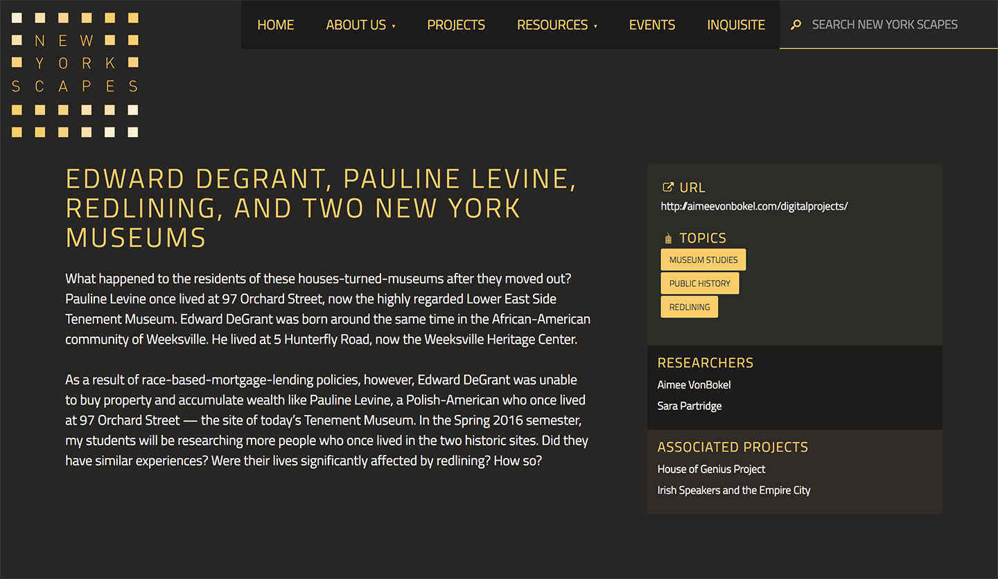 NYU: NewYorkScapes: Featured Project - Singular View