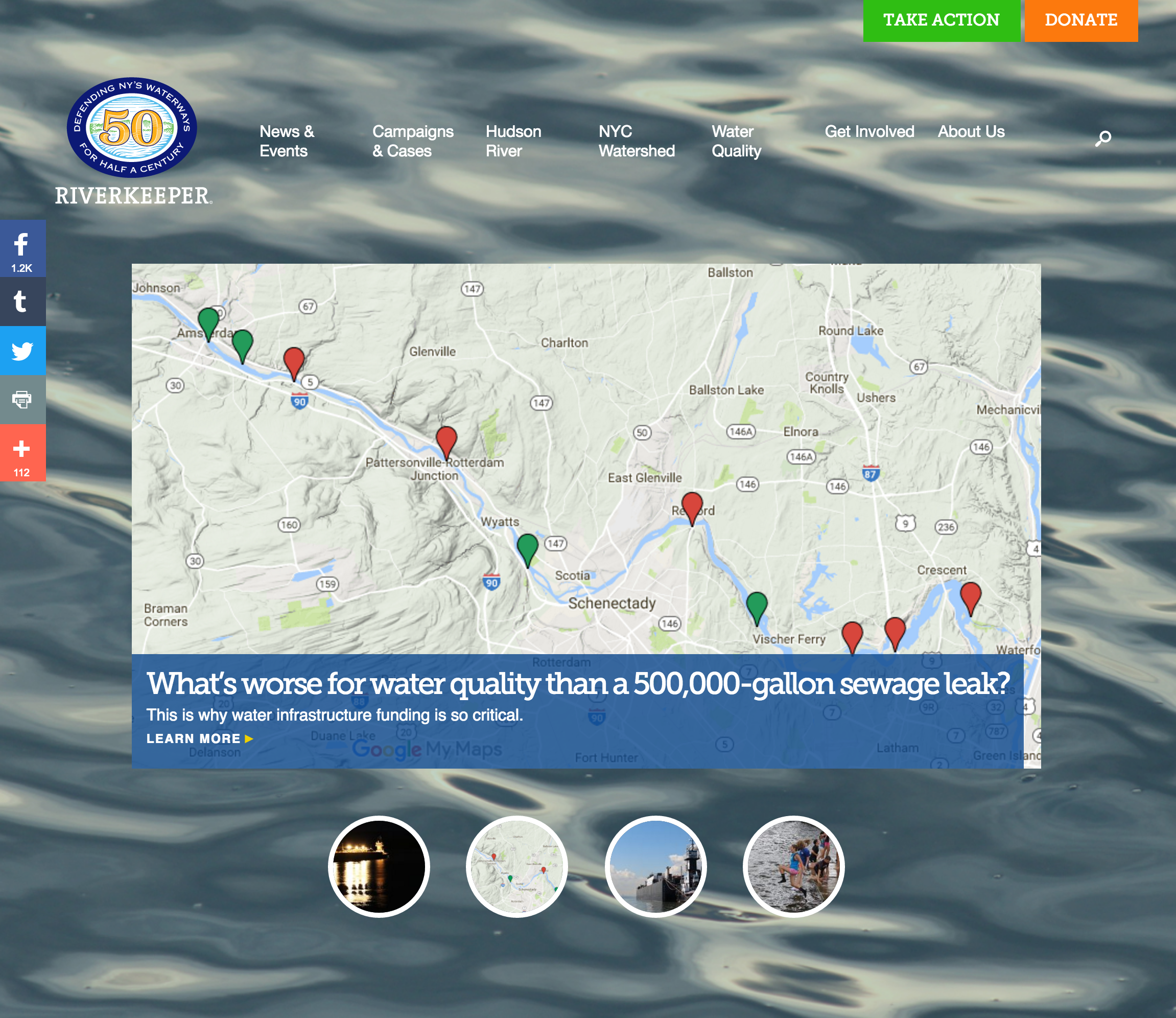 Riverkeeper: Homepage and Mapping