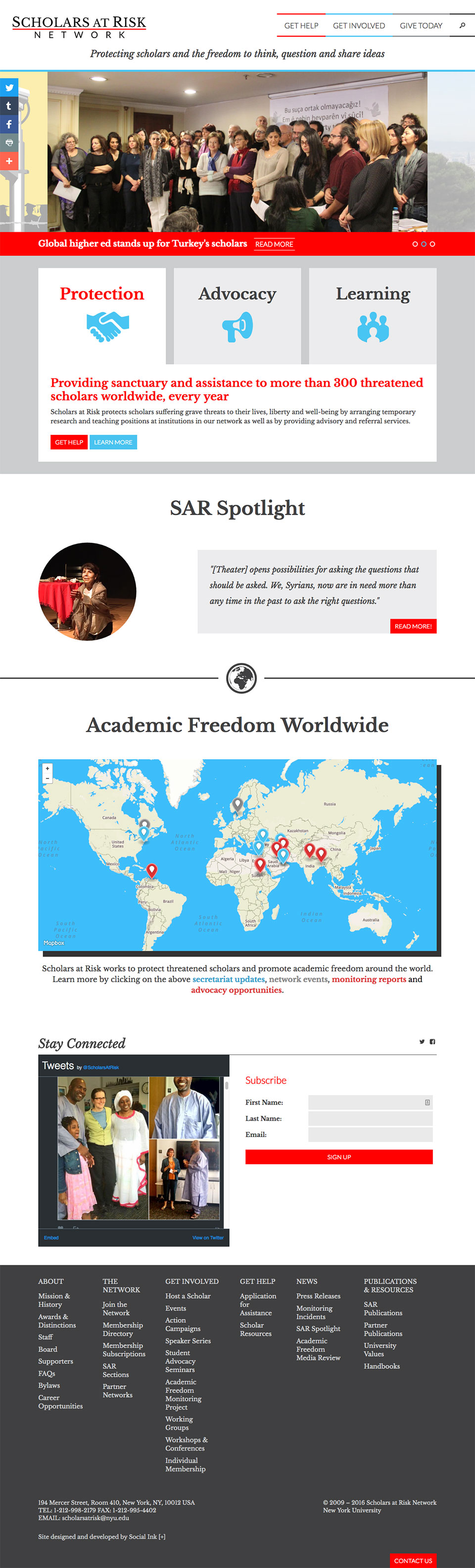 Scholars at Risk at NYU: Scholars at Risk Homepage