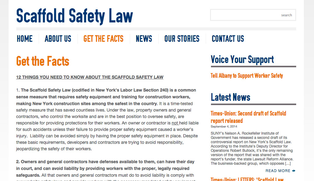 Scaffold Safety Law: Get the Facts