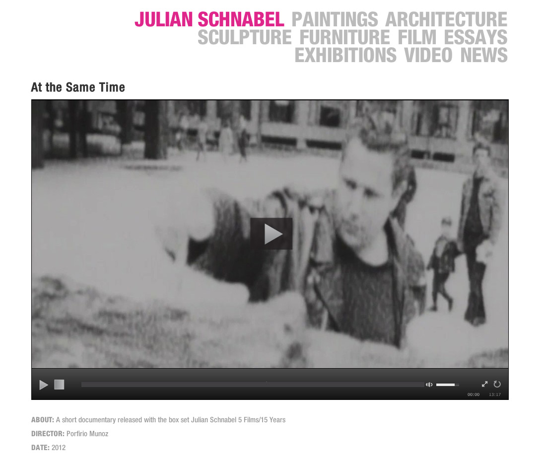New Videos from Julian Schnabel