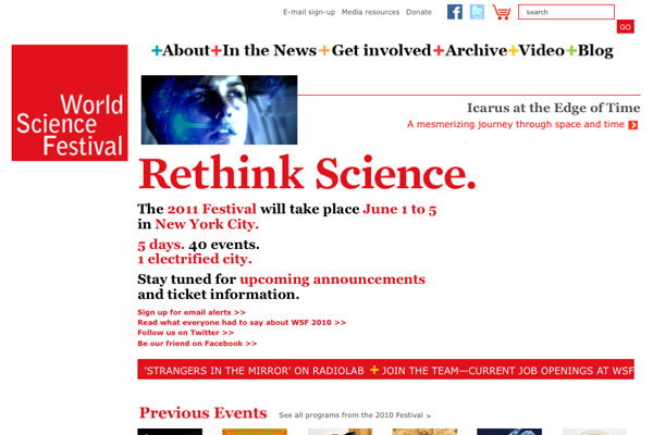 World Science Festival: World Science Festival Homepage